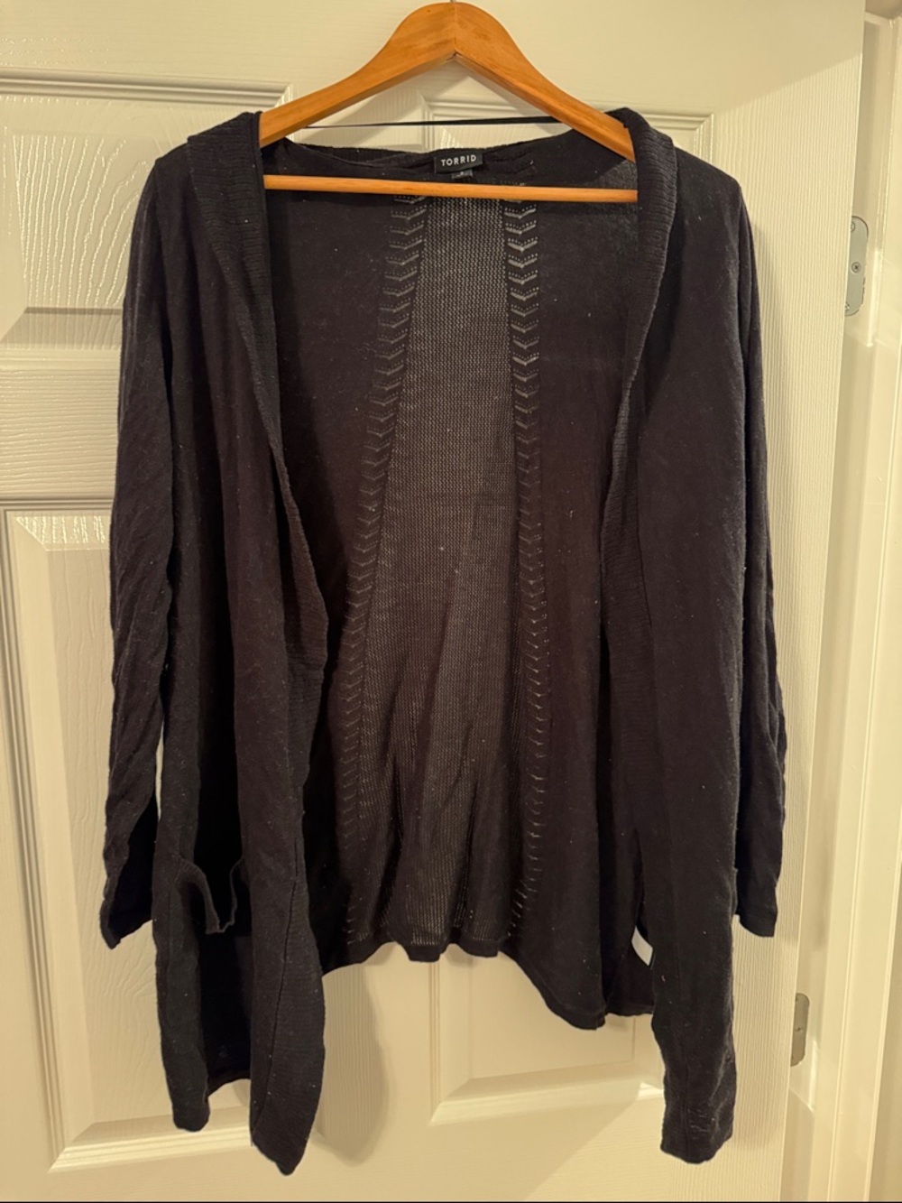 torrid Black Open-Front Lightweight Cardigan